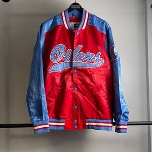 Starter Houston Oilers light weight Satin Jacket size M or XL